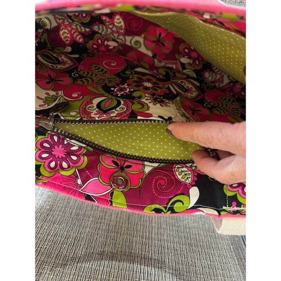 Handmade Tote & matching accessories bag. Pink & black - Picture 4 of 7